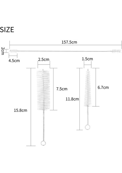 3pcs Fransız Boynuz Trombon Trompet Temizleme Seti Paslanmaz Çelik Naylon Fırça Müzik Aleti Temizleme Fırçası (Yurt Dışından) indirimleri