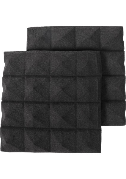 Kömür Akustik Köpük Fayans Ses Yalıtımı Köpük Panelleri Stüdyo Ses Dolgu 2 x 10 x 10 Inç (Siyah) (Yurt Dışından)