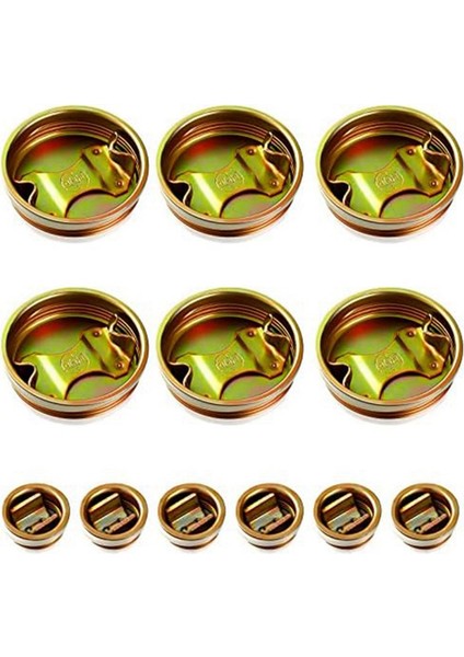 12 Paket Çelik Bung Tapası Drum Bung 6cm ve 3cm Bung Delik Kapağı 55 Galon Davul Kapakları Kaplamalı Kaplamalı Metal Bung Kapakları (Yurt Dışından)
