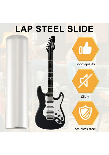 Paslanmaz Çelik Gitar Slayt Tonu Çubuğu Dobro, Kucak Çelik Gitar, Hawai Gitar, Elektro Gitar Aksesuarları, Gümüş (Yurt Dışından) indirimleri