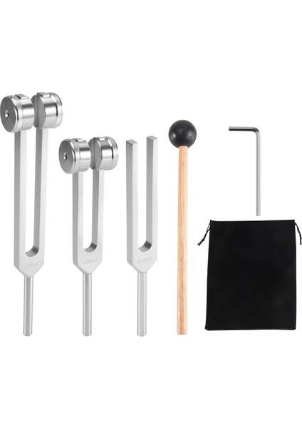 (128Hz, 256Hz, 512Hz) Çatal Seti, Çakra/şifa/ses Terapisi/dna Onarımı Için Refleks Çekiçle Ayarlama Çatalları (Yurt Dışından)