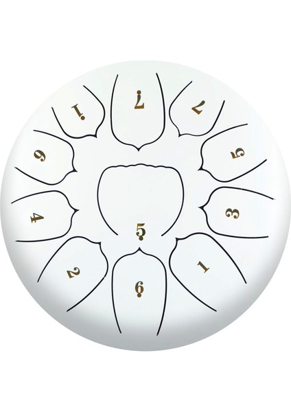 6 Inç 11 Ton Çelik Dil Davul Tavası Drum Drumstick Perküsyon Müzik Enstrümanı Tef Davul Aksesuarları B-B (Yurt Dışından)