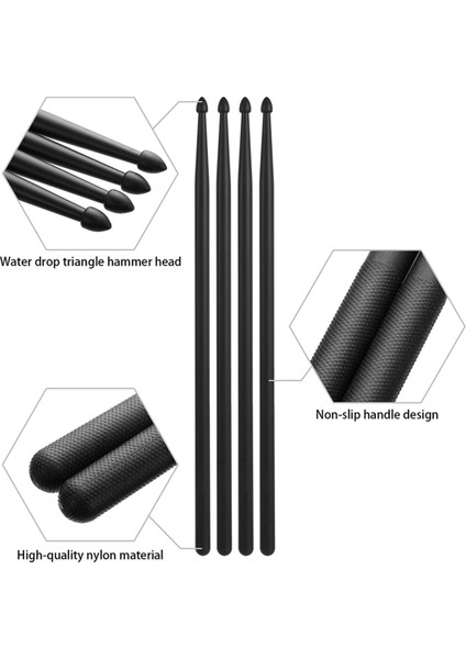 1paır 5A Çocuklar Için Drumsticks Hafif Dayanıklı Plastik Davul Çubukları Slip Olmayan Kulplu Profesyonel Müzik Enstrümanı (Yurt Dışından) modelleri