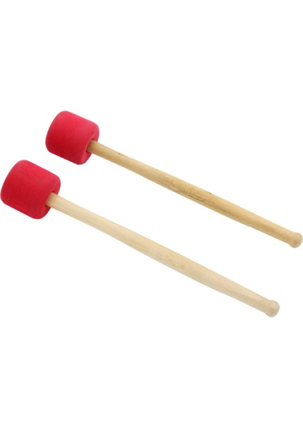 2 Adet Bas Davul Çubukları Köpük Bas Davul Çekiç Bas Çubuklar Premium Trampet Davul Çubukları Takım Davul Aksesuarları, Kırmızı (Yurt Dışından)