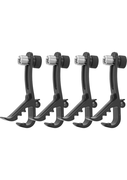 Şok Geçirmez Davul Mikrofon Klipsi 4pcs, Mikrofon Standı Için Ayarlanabilir Davul Mikrofon Kiti ve Mikrofon Tutucu, Universal Mikrofon Kelepçesi (Yurt Dışından)