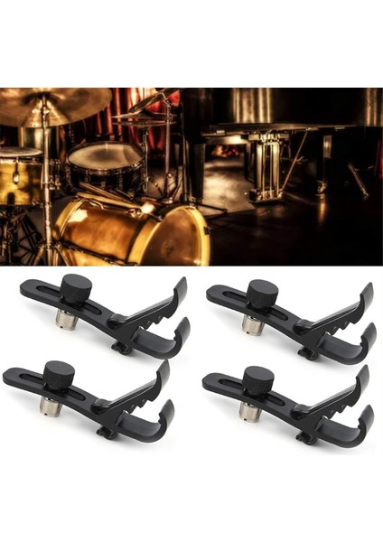 Şok Geçirmez Davul Mikrofon Klipsi 4pcs, Mikrofon Standı Için Ayarlanabilir Davul Mikrofon Kiti ve Mikrofon Tutucu, Universal Mikrofon Kelepçesi (Yurt Dışından) fırsatları