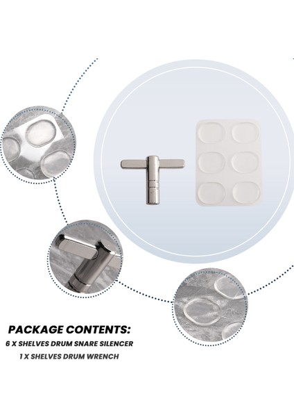 Drum Damper Jel 6 Paket Bir Davul Ayarlama Anahtar Paketi 1 (Yurt Dışından) indirimleri