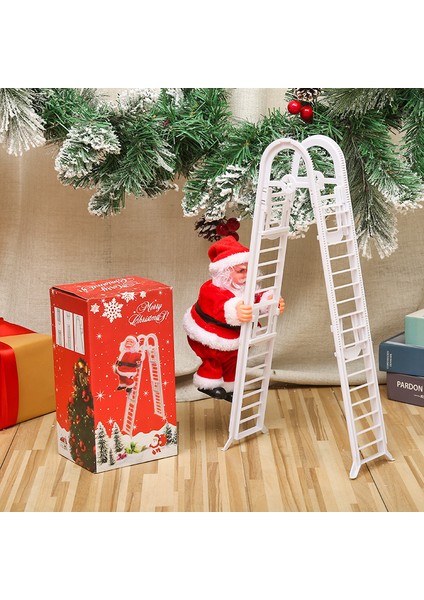 Elektrikli Müzikli Noel Baba Merdiven Süsü Asılı Aksesuar (Yurt Dışından)