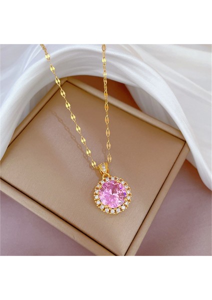 Geometrik Popüler Unsurlar Lüks Ziyafet Düğün Kolyesi Çok Yönlü Köprücük Kemiği Zinciri Titanyum Çelik (Yurt Dışından)