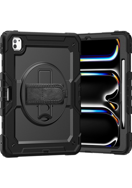 iPad Pro 13 2024 Için Silikon Hibrit Pc Tablet Kılıfı (Yurt Dışından)