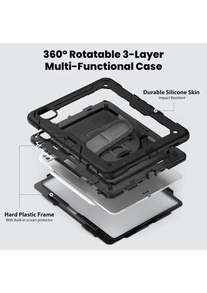 iPad Pro 13 2024 Için Silikon Hibrit Pc Tablet Kılıfı (Yurt Dışından) fiyatları