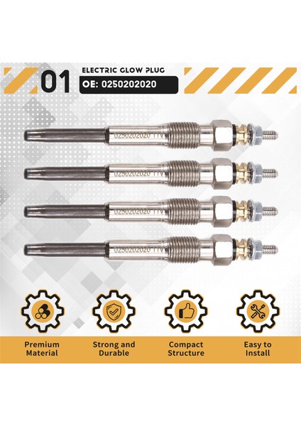 4pcs Motor Glow Fişi 0250202020 Peugeot Için Citroen 1.9d Motor 1994-2000 Dizel Önceden Isıtma Fişi 5962.2Z 9651029880 (Yurt Dışından) indirimleri
