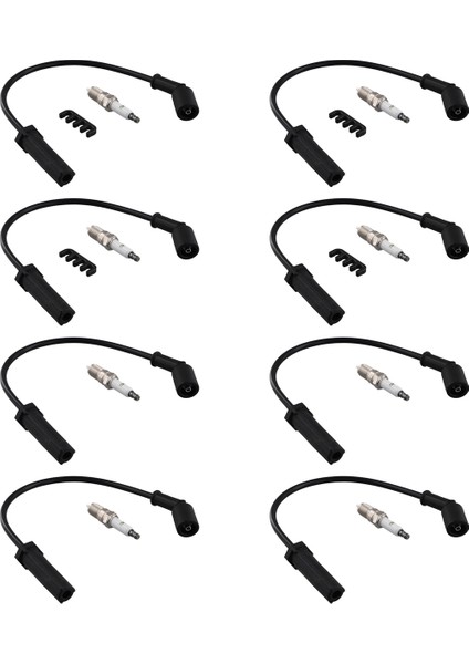 8x 19297035 Kontak Kabloları ve 8x 41962 Buji Chevy Gmc Için Set Seti 4.8l 5.3l 6.0l Savana 2500 3500 (Yurt Dışından) modelleri