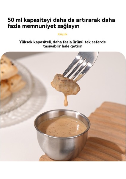 Kapaklı Mini Taşınabilir 304 Paslanmaz Çelik Sos Kasesi Baharat Kutusu (Yurt Dışından) fırsatları