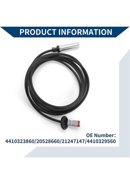 Abs Tekerlek Hız Sensörü Abs Sensörü 4410323860 20528660 21247147 Volvo Fh 12 Için (Yurt Dışından) indirimleri