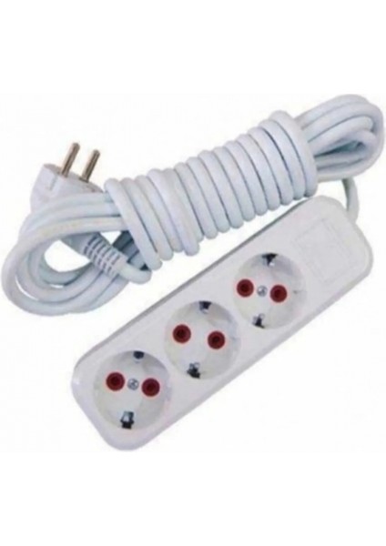 3 Lü Priz Topraklı 2 mt Ara Kablo -AST302