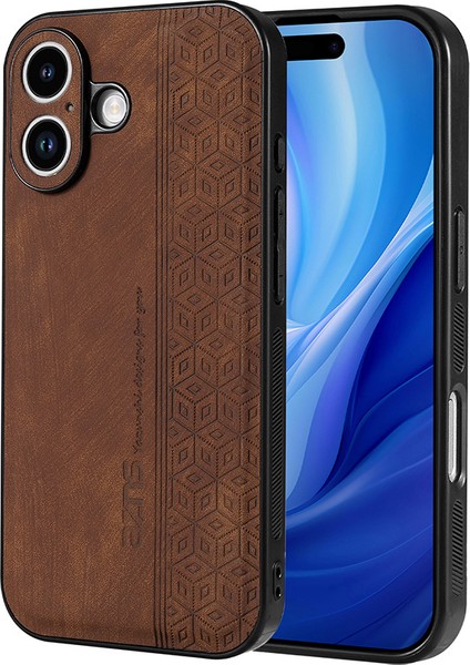 iPhone 17 Retro Kabartmalı Desen Pu Cep Telefonu Kılıfı (Yurt Dışından)