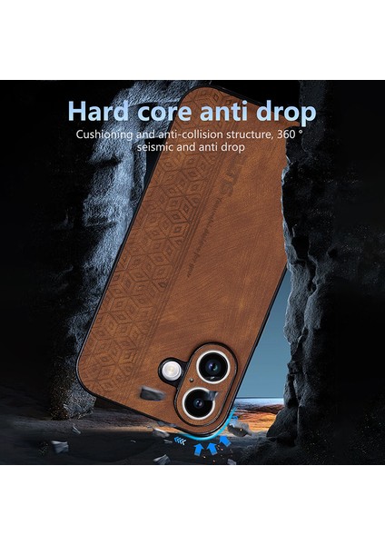 iPhone 17 Retro Kabartmalı Desen Pu Cep Telefonu Kılıfı (Yurt Dışından) modelleri