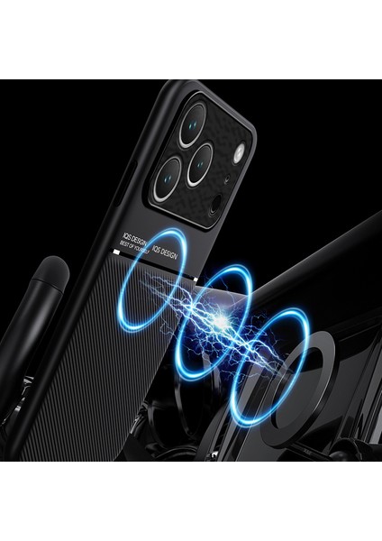 iPhone 17 Pro Max Dikey Çizgiler Araba Manyetik Emme Cep Telefonu Kılıfı (Yurt Dışından) fırsatları
