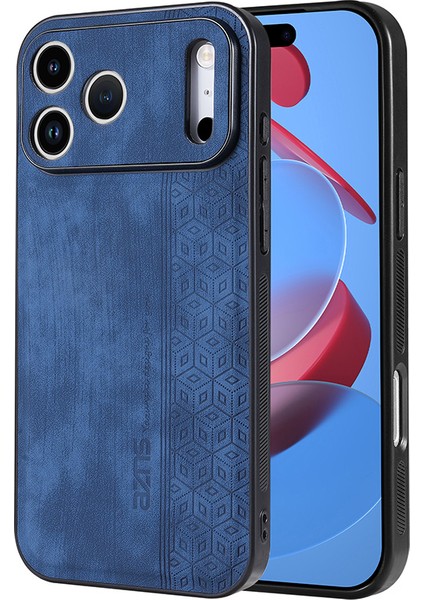 iPhone 17 Pro Retro Kabartmalı Desen Pu Cep Telefonu Kılıfı (Yurt Dışından)