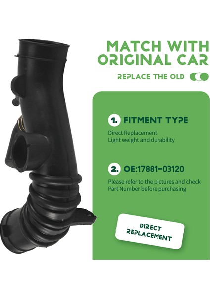 Toyota Camry Için 1997 1998 1999 2.2l Motor Hava Emme Kauçuk Hortum Hava Tüp Boru (Yurt Dışından) indirimleri