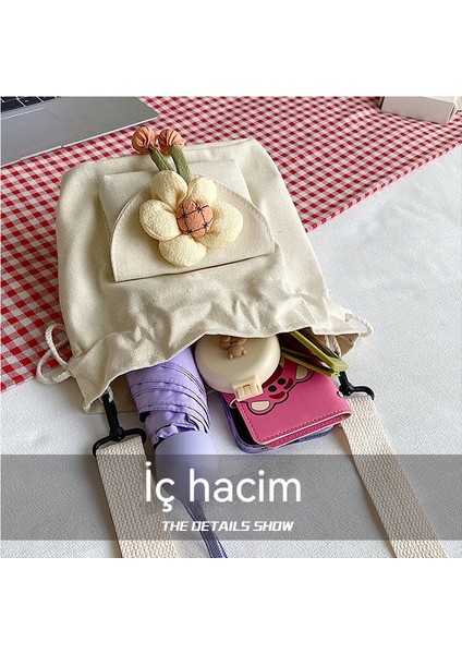Kanvas Mini Kadın Moda Yüksek Görünümlü Omuz Çantası (Yurt Dışından) fırsatları