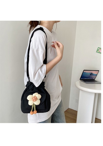 Kanvas Mini Kadın Moda Yüksek Görünümlü Omuz Çantası (Yurt Dışından) fırsatları