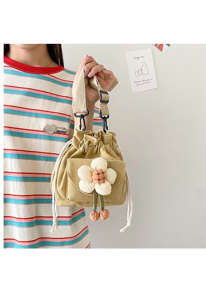 Kanvas Mini Kadın Moda Yüksek Görünümlü Omuz Çantası (Yurt Dışından) indirimleri