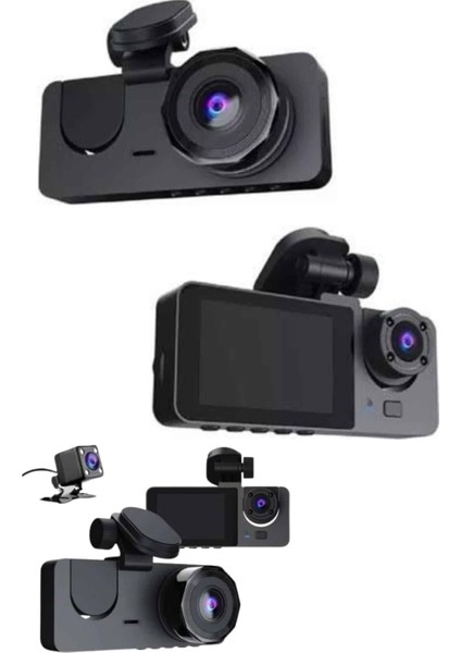 Zengezur Yol Kayıt Araç Kamerası Hd Dvr 3 Kameralı 2.0in Ekranlı Ön Iç Arka fırsatları