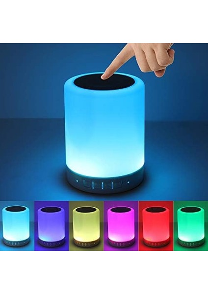 Lambası Bluetooth Hoparlör, Taşınabilir Kablosuz Bluetooth Hoparlör, Dokunmatik Kontrol Komodin Lambası, Dış Mekan Hoparlörleri Bluetooth, Kız, Erkek, Bebek Için En Iyi Hediyeler fiyatları