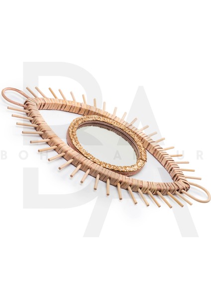 Göz Formlu Bambu Rattan Ayna fiyatları