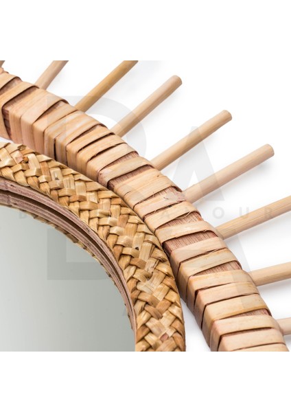 Göz Formlu Bambu Rattan Ayna modelleri