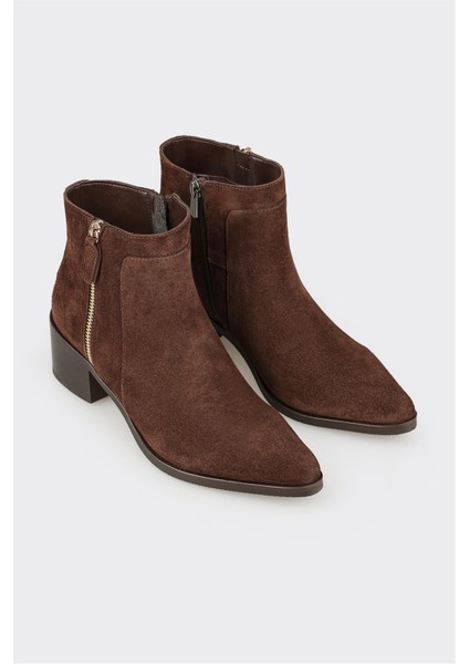 Kahve Deri Kadın Klasik Bot fiyatları