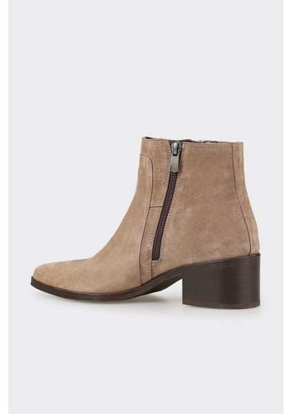 Vizon Deri Kadın Klasik Bot modelleri