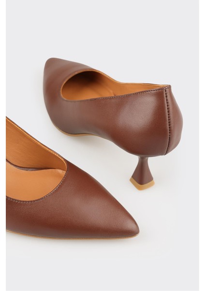 Kahve Deri Kadın Stiletto fırsatları