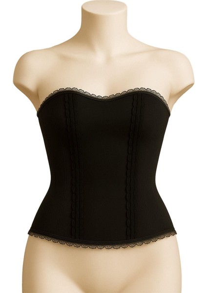 Siyah Mı Emay 9155 F Fırfırlı Terletici Büstiyer