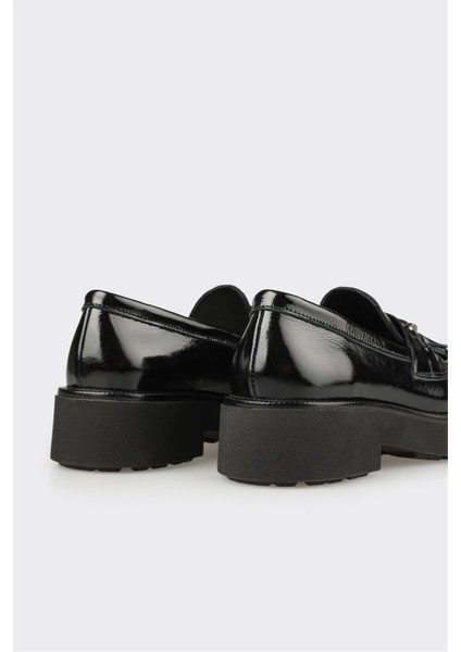 Siyah Deri Kadın Günlük Ayakkabı indirimleri