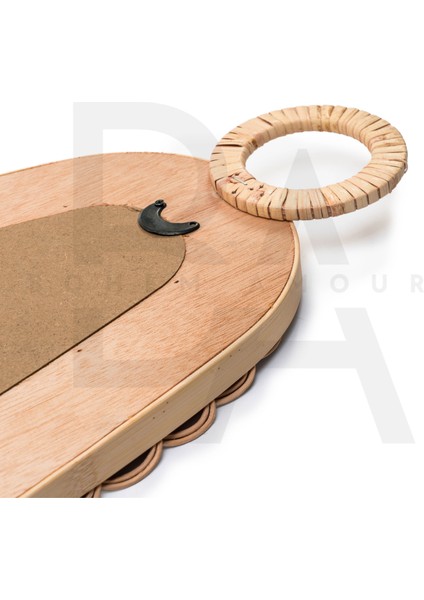 Damla Form Örgü Bambu Rattan Ayna fırsatları