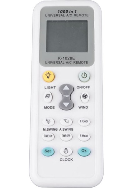 Evrensel Uzaktan Kumanda 1000'I 1 Arada K-1028E Kablosuz Ac Dijital LCD Klima Için (Yurt Dışından)