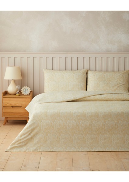 Bohemian Kolay Ütülenir Tek Kişilik Nevresim Takımı 160X220 cm Hardal