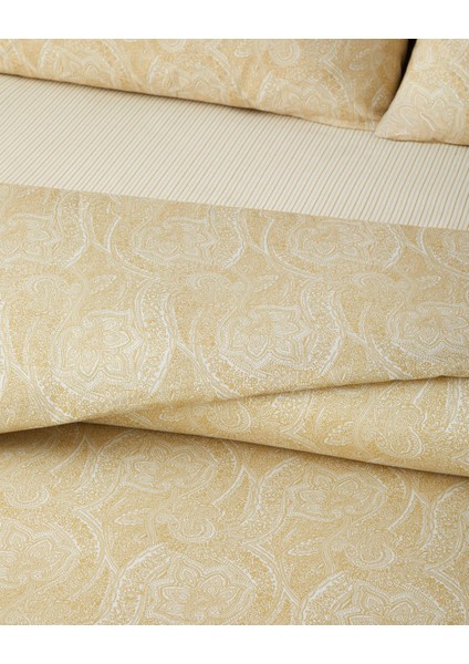 Bohemian Kolay Ütülenir Tek Kişilik Nevresim Takımı 160X220 cm Hardal modelleri