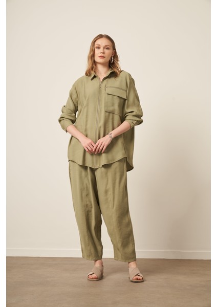 Kadın Modal Takım Haki 31036