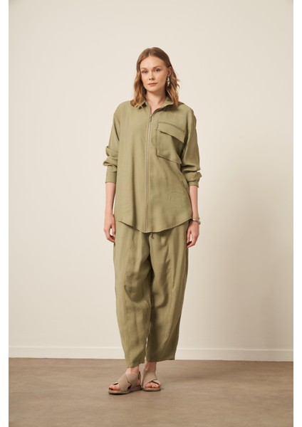 Kadın Modal Takım Haki 31036