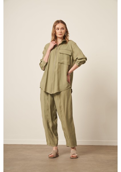 Kadın Modal Takım Haki 31036