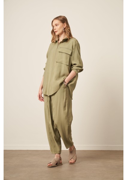 Kadın Modal Takım Haki 31036