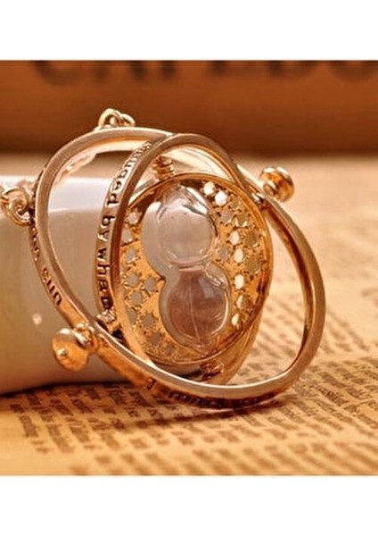 Harry Potter Time Turner Kolye 52 cm Zincir Uzunluğu Zaman Yolculuğu Temalı Aksesuar fırsatları