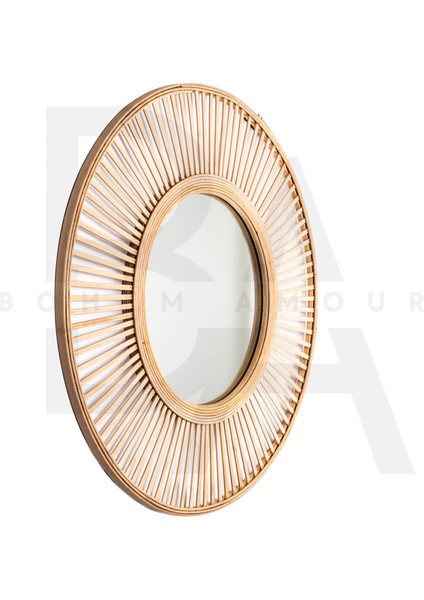 Yuvarlak Düz Çubuk Bambu Rattan Ayna fiyatları