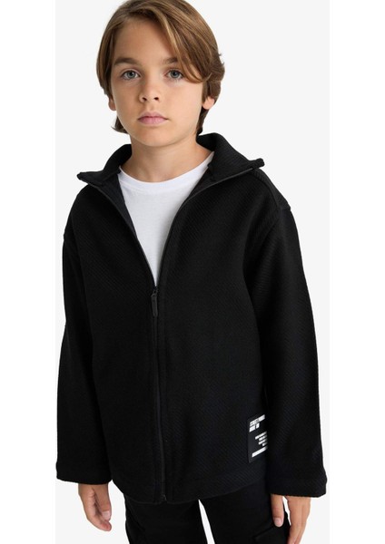 Erkek Çocuk Oversize Geniş Kalıp Dik Yaka Uzun Kollu Fermuarlı Gömlek Ceket F1473A825WN indirimleri