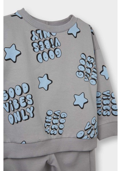 Erkek Bebek 2'li Takım Desenli Sweatshirt Alt F0234A525AU modelleri