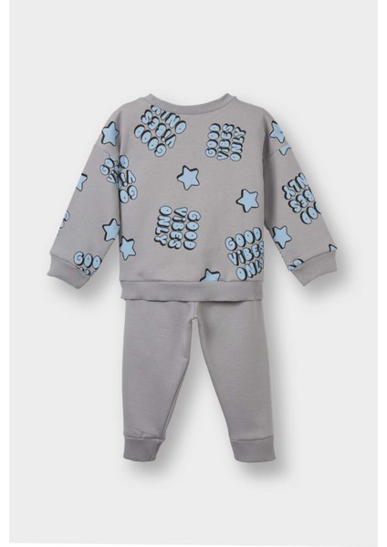 Erkek Bebek 2'li Takım Desenli Sweatshirt Alt F0234A525AU fırsatları